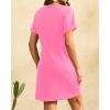 imageHolipick Casual Summer Dresses Women Twist Knot Front T Shirt Short Sleeve Loose Beach Cover Up DressPink