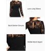 imageHolipick Womens Cocktail Dresses Wedding Guest Party Crew Neck Short A Line Dress with Lace SleevesBlack Long Sleeve