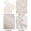 imageHolipick Womens Off Shoulder Lace Maxi Dress Boho Wedding Guest Bridesmaid Beach Formal Long DressBeige