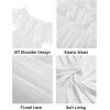 imageHolipick Womens Off Shoulder Lace Maxi Dress Boho Wedding Guest Bridesmaid Beach Formal Long DressWhite