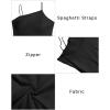 imageHolipick Womens Graduation Dress  Midi Formal Spaghetti Straps Wedding Guest Cocktail Party Slit Bodycon DressesBlack