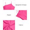 imageHolipick Womens Graduation Dress  Midi Formal Spaghetti Straps Wedding Guest Cocktail Party Slit Bodycon DressesPink