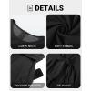 imageHolipick Womens Plus Size High Low Dress Wedding Guest Semi Formal Short Sleeves Long Cocktail Dresses with PocketsBlack