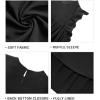 imageHolipick Womens Plus Size Summer Dresses Casual Short Dress Babydoll Ruffle Sleeve Swing Flowy Sleeveless Tunic DressBlack
