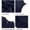 imageHolipick Womens Plus Size Summer Dresses Casual Short Dress Babydoll Ruffle Sleeve Swing Flowy Sleeveless Tunic DressNavy Blue