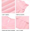 imageHolipick Womens Plus Size Summer Dresses Casual Short Dress Babydoll Ruffle Sleeve Swing Flowy Sleeveless Tunic DressPink