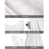imageHolipick Womens Off The Shoulder Boho Dress Plus Size Floral Smocked Waist Split Summer Maxi Sundress with PocketsWhite