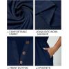 imageHolipick Womens Plus Size Summer Dresses for Women Casual Dress with Pockets ALine Swing Button Down Sleeveless V NeckNavy Blue Short Sleeve