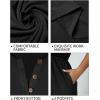 imageHolipick Womens Plus Size Summer Dresses for Women Casual Dress with Pockets ALine Swing Button Down Sleeveless V NeckPure Black