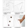 imageHolipick Womens Plus Size Summer Dresses for Women Casual Dress with Pockets ALine Swing Button Down Sleeveless V NeckWhite Short Sleeve