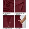 imageHolipick Womens Plus Size Summer Dresses for Women Casual Dress with Pockets ALine Swing Button Down Sleeveless V NeckWine Red
