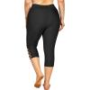 imageHolipick Plus Size Swim Pants for Women Swim Capris High Waisted Swim Leggings UPF 50 Long Swim ShortsBlack Cross