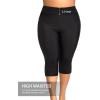 imageHolipick Plus Size Swim Pants for Women Swim Capris High Waisted Swim Leggings UPF 50 Long Swim ShortsBlack Regular