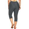 imageHolipick Plus Size Swim Pants for Women Swim Capris High Waisted Swim Leggings UPF 50 Long Swim ShortsGray