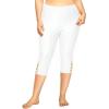 imageHolipick Plus Size Swim Pants for Women Swim Capris High Waisted Swim Leggings UPF 50 Long Swim ShortsWhite Cross