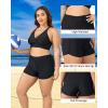 imageHolipick Plus Size Swim Shorts Women High Waisted Bathing Suit Bottoms Tummy Control Swim ShortsBlack