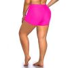 imageHolipick Plus Size Swim Shorts Women High Waisted Bathing Suit Bottoms Tummy Control Swim ShortsHot Pink