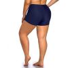 imageHolipick Plus Size Swim Shorts Women High Waisted Bathing Suit Bottoms Tummy Control Swim ShortsNavy Blue