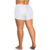 imageHolipick Plus Size Swim Shorts Women High Waisted Bathing Suit Bottoms Tummy Control Swim ShortsWhite