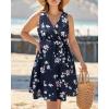 imageHolipick Womens Plus Size Sleeveless V Neck Wrap Sundress Summer Casual Dress with PocketsNavy Floral