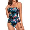 Black Green Floral