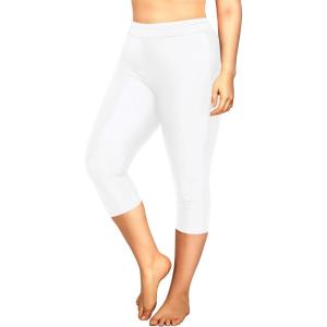 imageHolipick Plus Size Swim Pants for Women Swim Capris High Waisted Swim Leggings UPF 50 Long Swim ShortsWhite