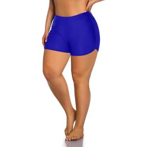 imageHolipick Plus Size Swim Shorts Women High Waisted Bathing Suit Bottoms Tummy Control Swim ShortsRoyal Blue