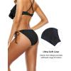 imageHolipick Bikini Bottoms for Women String Bathing Suit Bottom with Moderate Coverage Low Waist Swim BottomBlack