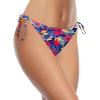 imageHolipick Bikini Bottoms for Women String Bathing Suit Bottom with Moderate Coverage Low Waist Swim BottomFlower
