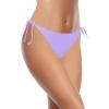 imageHolipick Bikini Bottoms for Women String Bathing Suit Bottom with Moderate Coverage Low Waist Swim BottomLavender