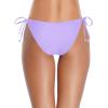 imageHolipick Bikini Bottoms for Women String Bathing Suit Bottom with Moderate Coverage Low Waist Swim BottomLavender