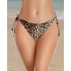 imageHolipick Bikini Bottoms for Women String Bathing Suit Bottom with Moderate Coverage Low Waist Swim BottomLeopard