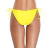 imageHolipick Bikini Bottoms for Women String Bathing Suit Bottom with Moderate Coverage Low Waist Swim BottomLight Yellow