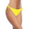 imageHolipick Bikini Bottoms for Women String Bathing Suit Bottom with Moderate Coverage Low Waist Swim BottomLight Yellow