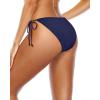 imageHolipick Bikini Bottoms for Women String Bathing Suit Bottom with Moderate Coverage Low Waist Swim BottomNavy Blue