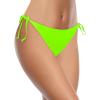 imageHolipick Bikini Bottoms for Women String Bathing Suit Bottom with Moderate Coverage Low Waist Swim BottomNeon Green