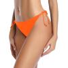 imageHolipick Bikini Bottoms for Women String Bathing Suit Bottom with Moderate Coverage Low Waist Swim BottomNeon Orange