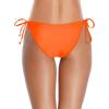 imageHolipick Bikini Bottoms for Women String Bathing Suit Bottom with Moderate Coverage Low Waist Swim BottomNeon Orange