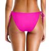 imageHolipick Bikini Bottoms for Women String Bathing Suit Bottom with Moderate Coverage Low Waist Swim BottomPink