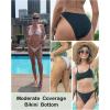 imageHolipick Bikini Bottoms for Women String Bathing Suit Bottom with Moderate Coverage Low Waist Swim BottomRed