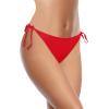 imageHolipick Bikini Bottoms for Women String Bathing Suit Bottom with Moderate Coverage Low Waist Swim BottomRed