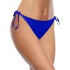 imageHolipick Bikini Bottoms for Women String Bathing Suit Bottom with Moderate Coverage Low Waist Swim BottomRoyal Blue