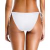 imageHolipick Bikini Bottoms for Women String Bathing Suit Bottom with Moderate Coverage Low Waist Swim BottomWhite