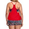 imageHolipick Plus Size Tankini Swimsuit for Women Two Piece Tummy Control Bathing Suit Blouson Tankini Top with ShortsColorful Paisley