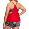 imageHolipick Plus Size Tankini Swimsuit for Women Two Piece Tummy Control Bathing Suit Blouson Tankini Top with ShortsColorful Paisley