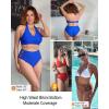 imageHolipick Women High Waisted Bikini Bottoms Tummy Control Swimsuit Bottoms Strappy Swim BottomBlack