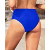 imageHolipick Women High Waisted Bikini Bottoms Tummy Control Swimsuit Bottoms Strappy Swim BottomRoyal Blue