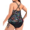 imageHolipick Plus Size Tankini Tops for Women Blouson Tummy Control Swim top Loose Fit Bathing Suit Top No BottomColorful Paisley