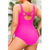 imageHolipick Womens Plus Size One Piece Swimsuits Tummy Control Bathing Suits Sporty SwimwearHot Pink
