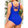 imageHolipick Womens Plus Size One Piece Swimsuits Tummy Control Bathing Suits Sporty SwimwearRoyal Blue